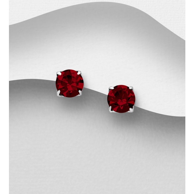 Sterling Sterling Silver & Crystal Studs (More Colours)