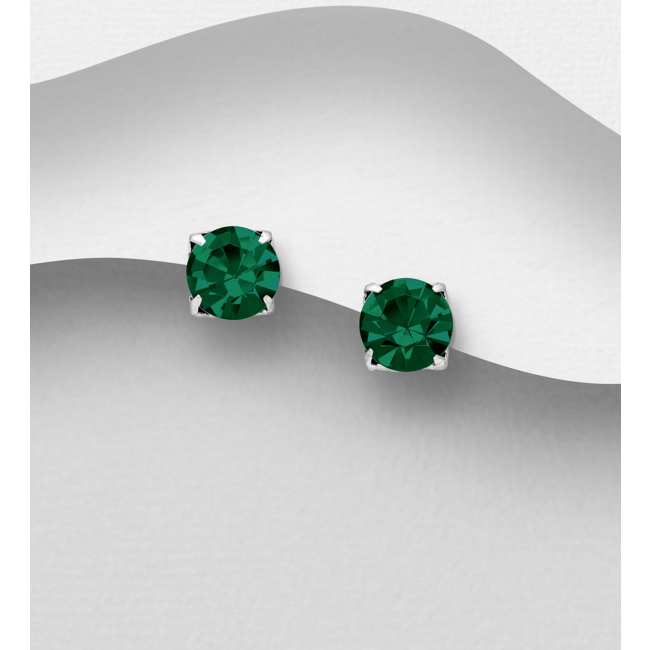 Sterling Sterling Silver & Crystal Studs (More Colours)