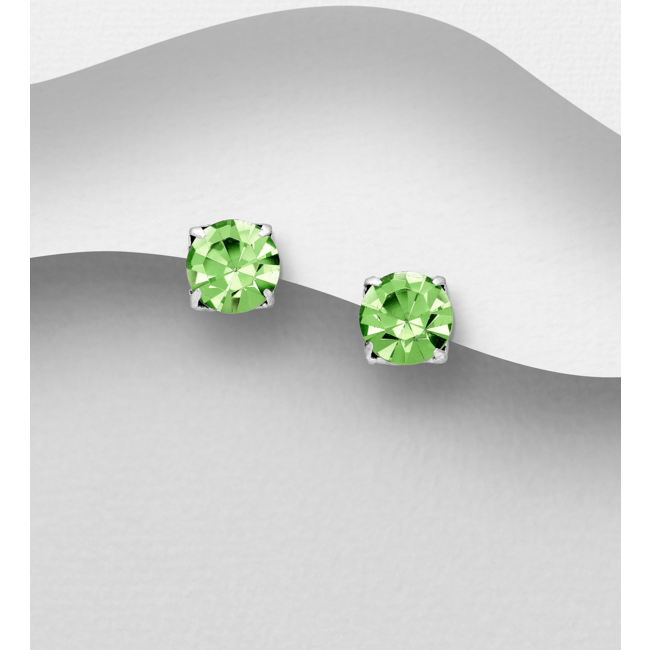 Sterling Sterling Silver & Crystal Studs (More Colours)