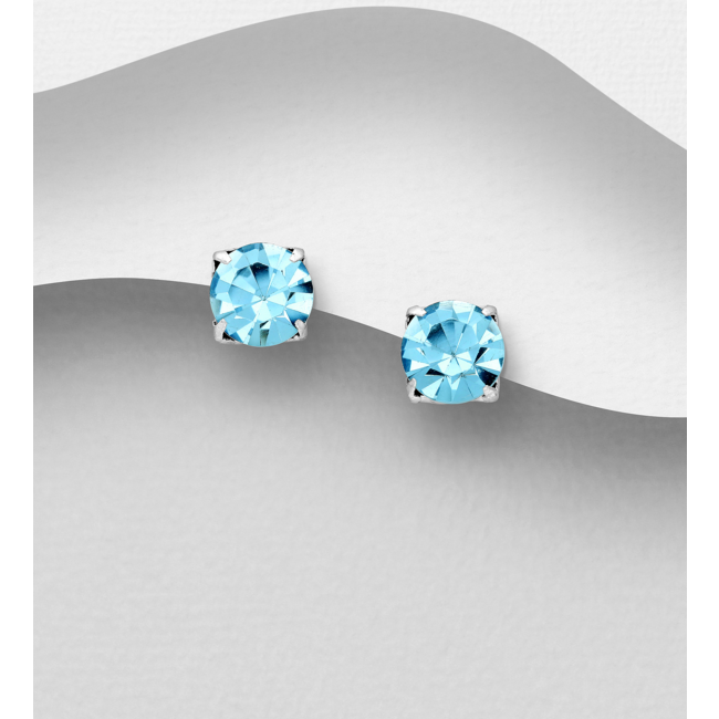 Sterling Sterling Silver & Crystal Studs (More Colours)