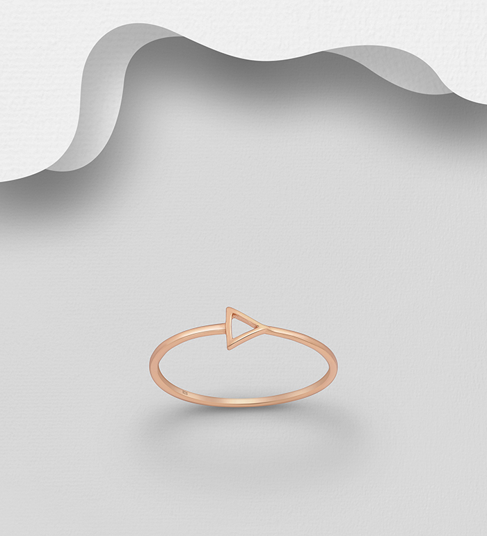 Triangle Ring Rose Gold Plated Cameron Rose
