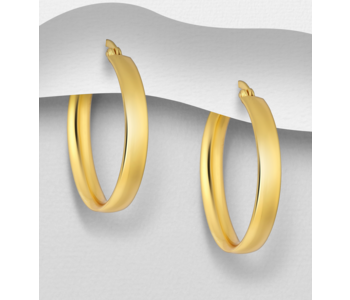 Large Hoops-Gold Plated over Silver