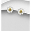 Sterling Studs - Daisy - Silver & Gold