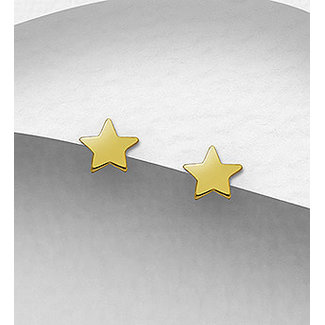 Sterling Studs - 14kt Gold plated Sterling Stars