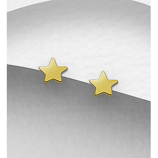 Sterling Studs- 14kt.Gold plated Sterling Stars