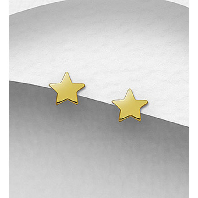 Sterling Studs - 14kt Gold plated Sterling Stars