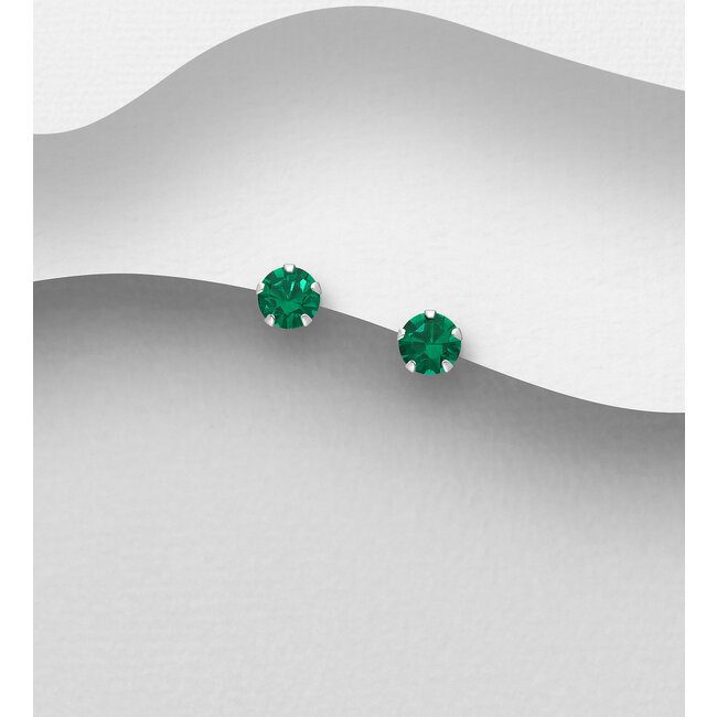 Sterling Small Cz. Studs (More Colours)