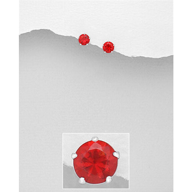 Sterling Small Cz. Studs (More Colours)