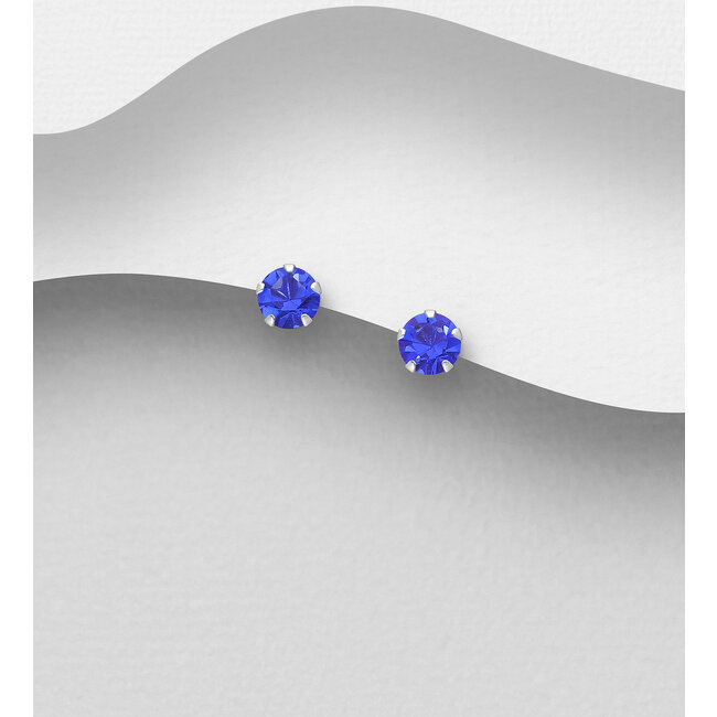 Sterling Small Cz. Studs (More Colours)