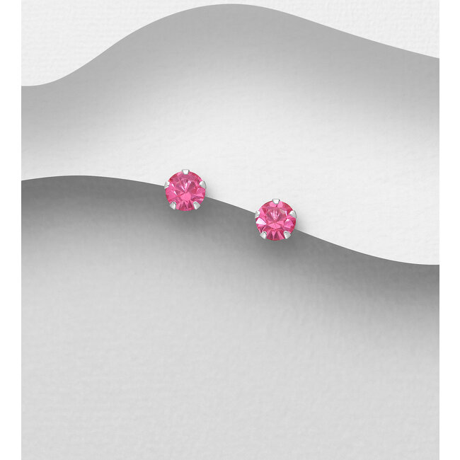 Sterling Small Cz. Studs (More Colours)
