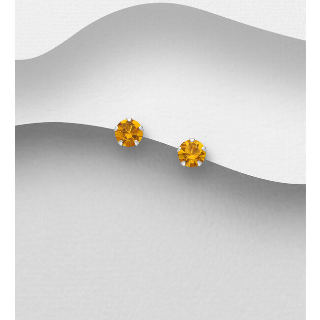 Sterling Small Cz. Studs (More Colours)