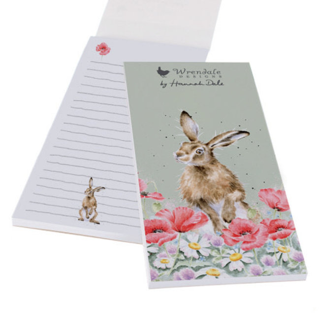 WRENDALE Magnetic Shopping Pad- Hare (Field of Flowers)