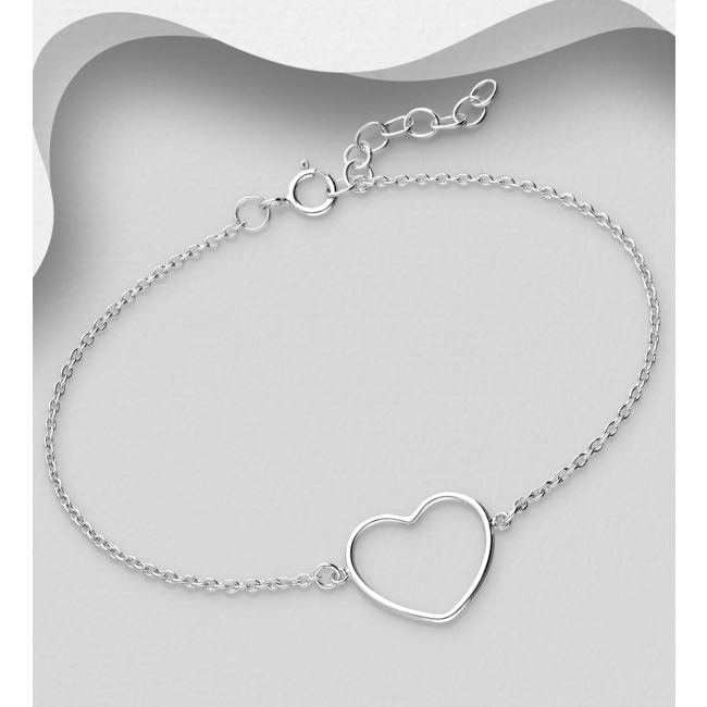 Sterling Sterling Heart Bracelet