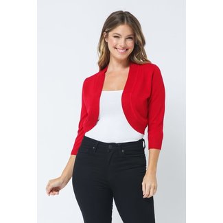 Lily - Bolero Cardigan in Red