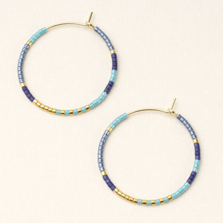 Scout Chromacolor Miyuki Small Hoop- Cobalt Multi/Gold