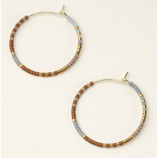 Scout Chromacolor Miyuki Small Hoop- Desert Multi/Gold