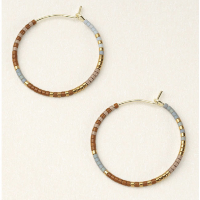 Scout Chromacolor Miyuki Small Hoop- Desert Multi/Gold