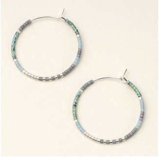 Scout Chromacolor Miyuki Small Hoop- Turquoise Multi/Silver