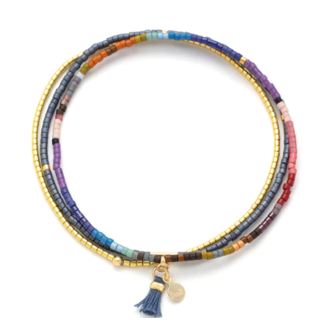 Scout Chromacolor Miyuki Bracelet Trio- Dark Multi/Gold