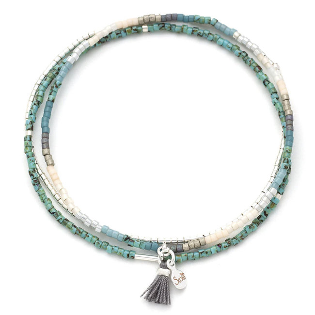 Scout Chromacolor Miyuki Bracelet Trio- Turquoise Multi/Silver