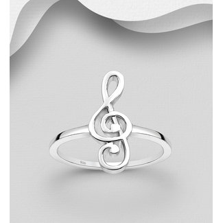 Sterling Sterling Silver Music Note Ring