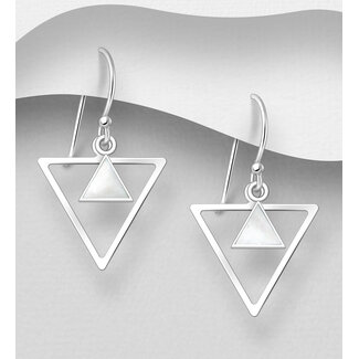 Sterling Sterling Triangle Dangle w/ (more colours)