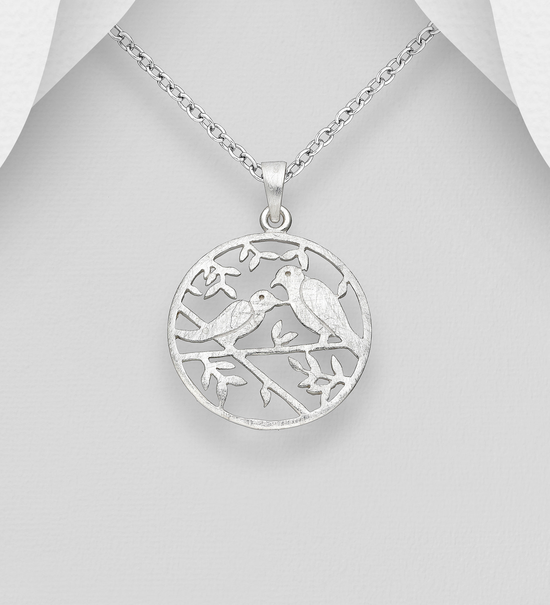 ネックレス・ペンダント murmur [925silver]Rupple ribbon necklace Necklace - Matt Sterling Silver - Birds on Tree - Cameron Rose