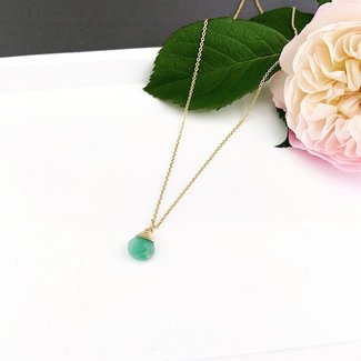 Cristy's Gold Filled Gemstone Necklace - Amazonite - FINAL SALE