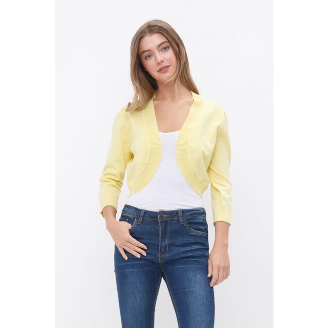 Lily - Bolero Cardigan in Yellow