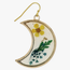 Zad Floral Moon Dried Flower Crescent Earrings
