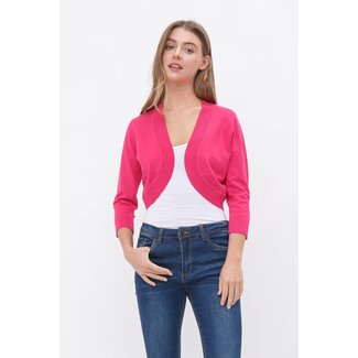 Lily - Bolero Cardigan in Hot Pink