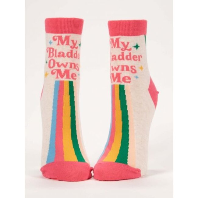 Blue Q Ladies Ankle Socks - My Bladder Owns Me
