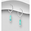 Sterling Silver Hoops with Gemstones (more colours)