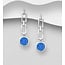 Sterling Silver Link Opal Drop Earrings - FINAL SALE