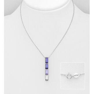 Sterling Sterling Austrian Crystal Necklace (more colours)