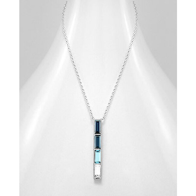 Sterling Sterling Austrian Crystal Necklace (more colours)