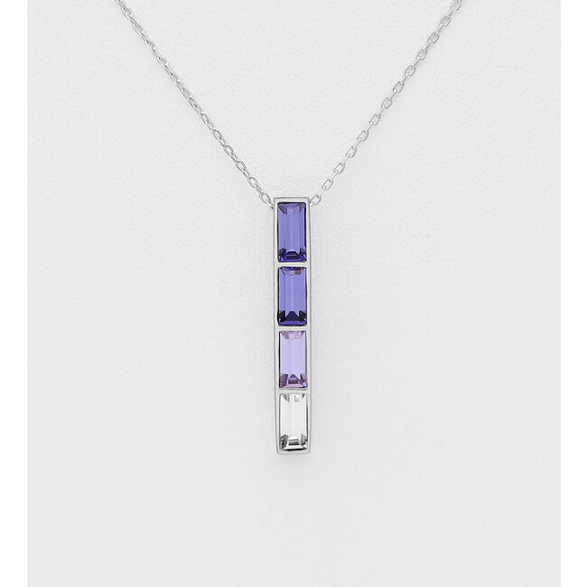 Sterling Sterling Austrian Crystal Necklace (more colours)