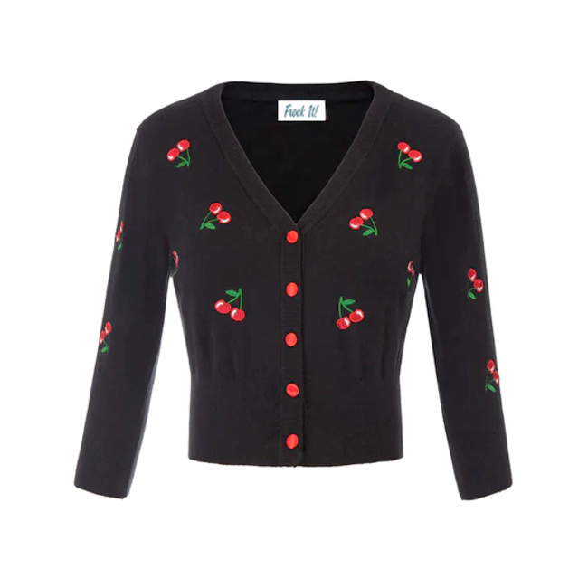 Frock It Debra- Black Cherry Cardigan - Cameron Rose