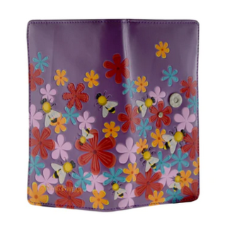 Large Wallet Bumblebee- Purple
