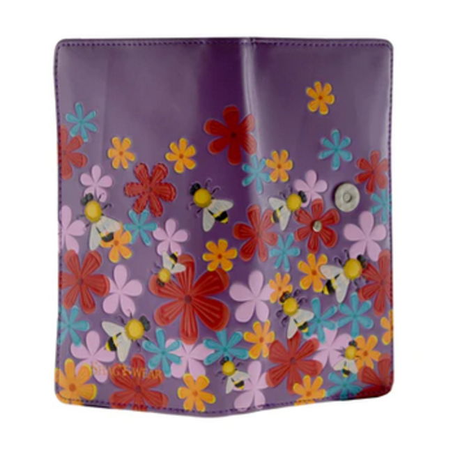 Large Wallet Bumblebee- Purple