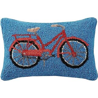 Peking Handicraft Red Bike Hook Pillow
