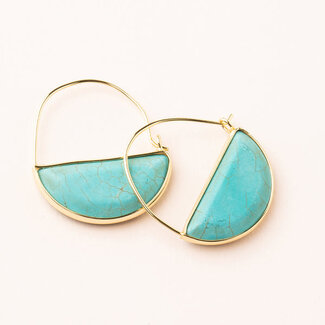 Scout Stone Prism Hoop Earring Turquoise/Gold