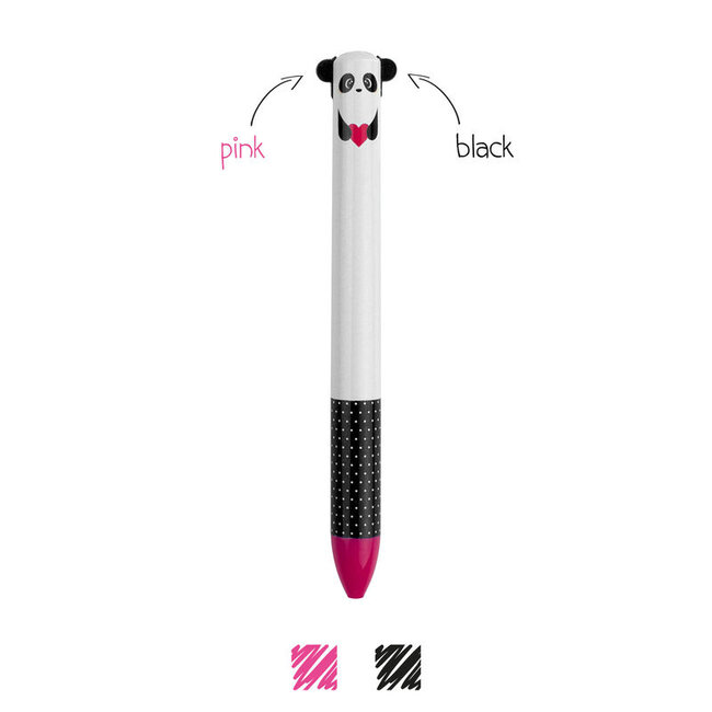 Legami Two Colour Pen - Panda