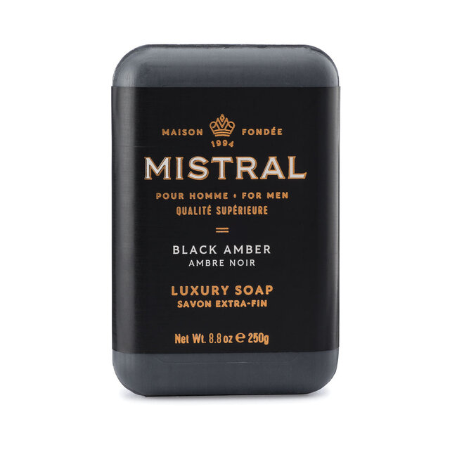 Mistral Mistral Men'sBar Soap 250 g - Black Amber