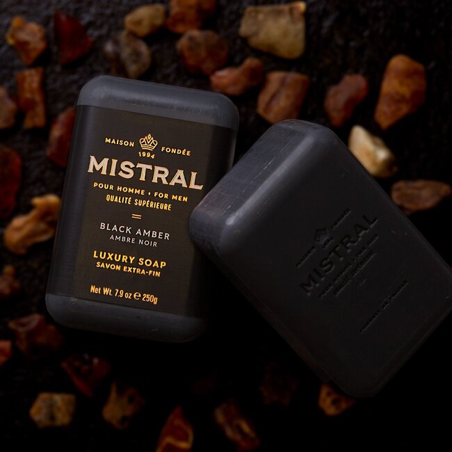 Mistral Mistral Men's Bar Soap 250 g - Black Amber