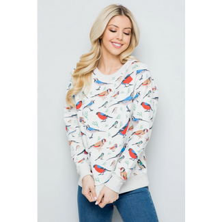 Bird Print Sweatshirt