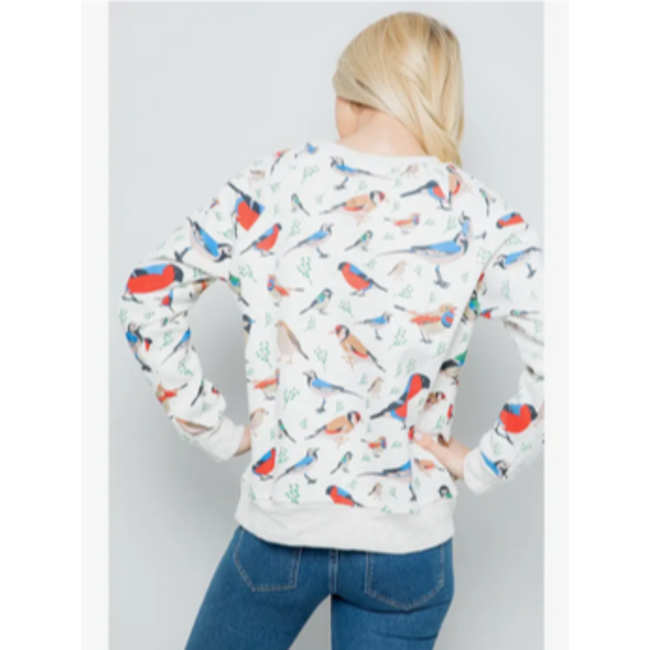 Bird Print Sweatshirt