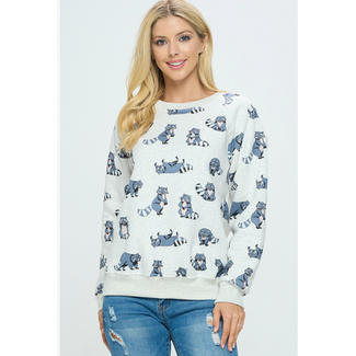 Raccoon Print Sweatshirt