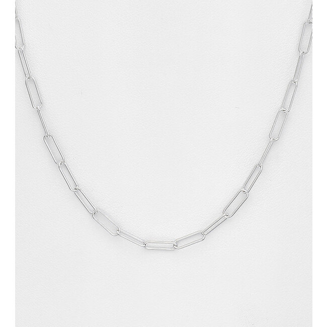 Sterling Italian Silver Link Necklace - 24"