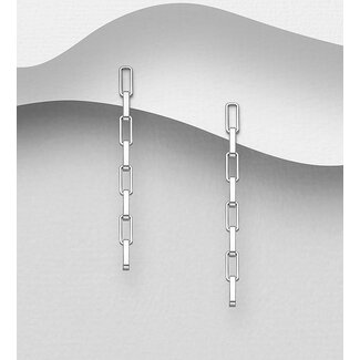 Sterling Sterling Link Drop Earrings